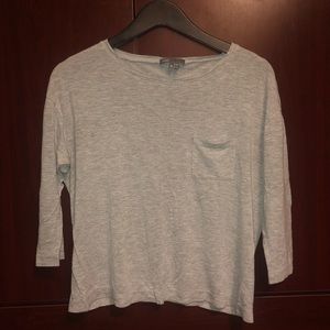 Half sleeve gray top